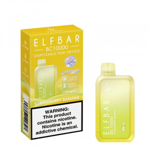 Электронная сигарета Elf Bar BC 10 000 - Strawberry banana (Клубника банан)