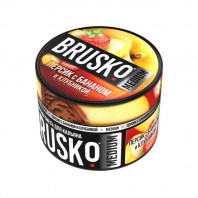 Смесь для кальяна BRUSKO MEDIUM - Персик с бананом и клубникой 50г