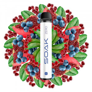 Электронная сигарета SOAK X ZERO 1500T - Smoothie Bowl (Смузи черника гранат мята)