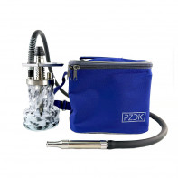 Кальян Pizduk Hookah - PRO Черно-белая колба Синяя сумка 12см (Полный комплект)