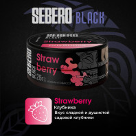 Табак для кальяна Sebero Black - Strawberry Banana (Клубника банан) 25г