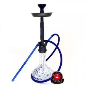 Кальян AMY Deluxe - 041 Black crystal blue (Stella)  (Полный комплект)