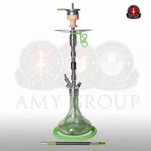 Кальян AMY Deluxe - SS06 Green (Dark Steel)  (Полный комплект)