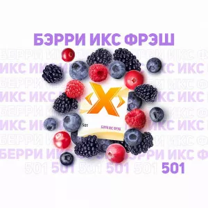 Табак для кальяна ИКС - Бэрри икс фрэш (Ягодный микс) 50г