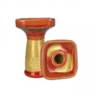 Чаша для кальяна NJN Hookah - Qub Glaze Желто-красная