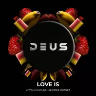 Табак для кальяна Deus -  Love Is (Клубнично Банановая Жвачка) 30г