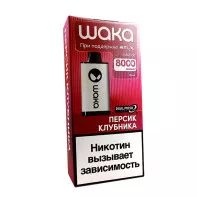 Электронная сигарета Waka DM 8000 - Peach Strawberry (Персик Клубника)