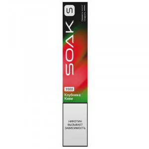 Электронная сигарета SOAK Pods S 3500T - Strawberry Kiwi (Клубника Киви)