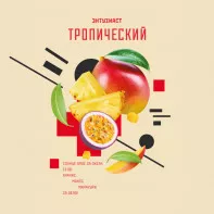 Табак для кальяна Энтузиаст - Тропический (Манго маракуйя ананас) 25г